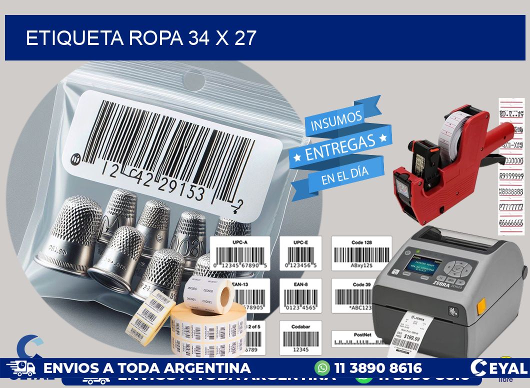 ETIQUETA ROPA 34 x 27
