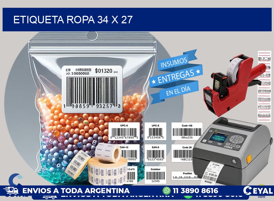 ETIQUETA ROPA 34 x 27