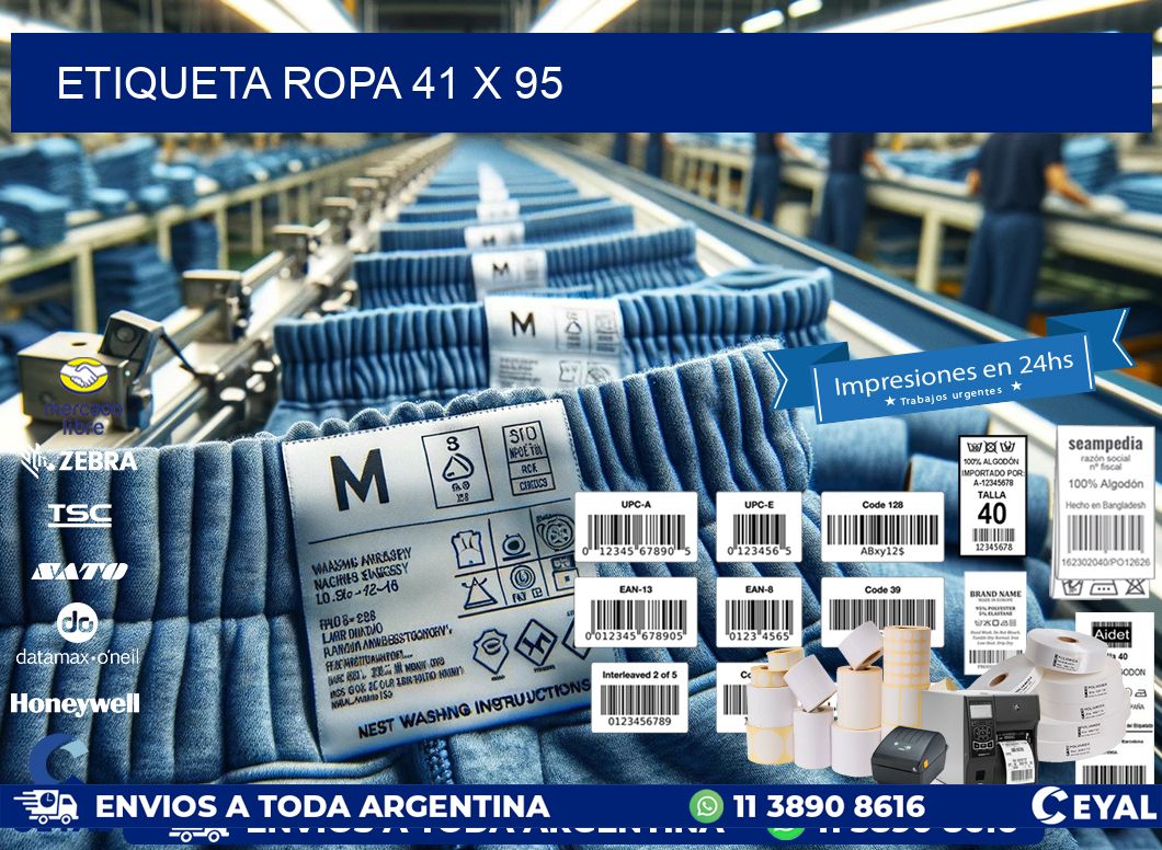 ETIQUETA ROPA 41 x 95