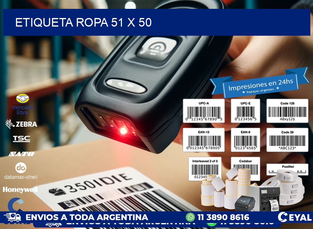 ETIQUETA ROPA 51 x 50