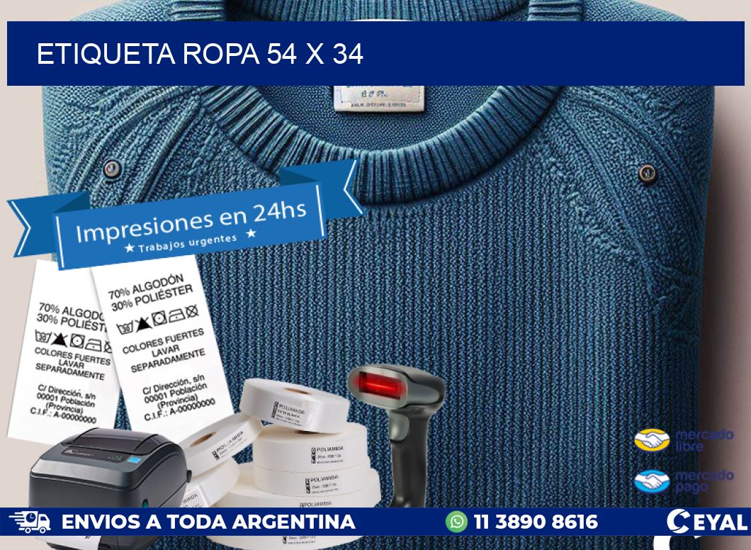 ETIQUETA ROPA 54 x 34