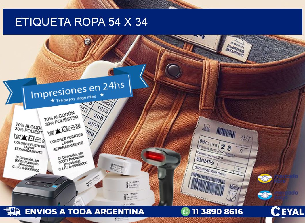 ETIQUETA ROPA 54 x 34