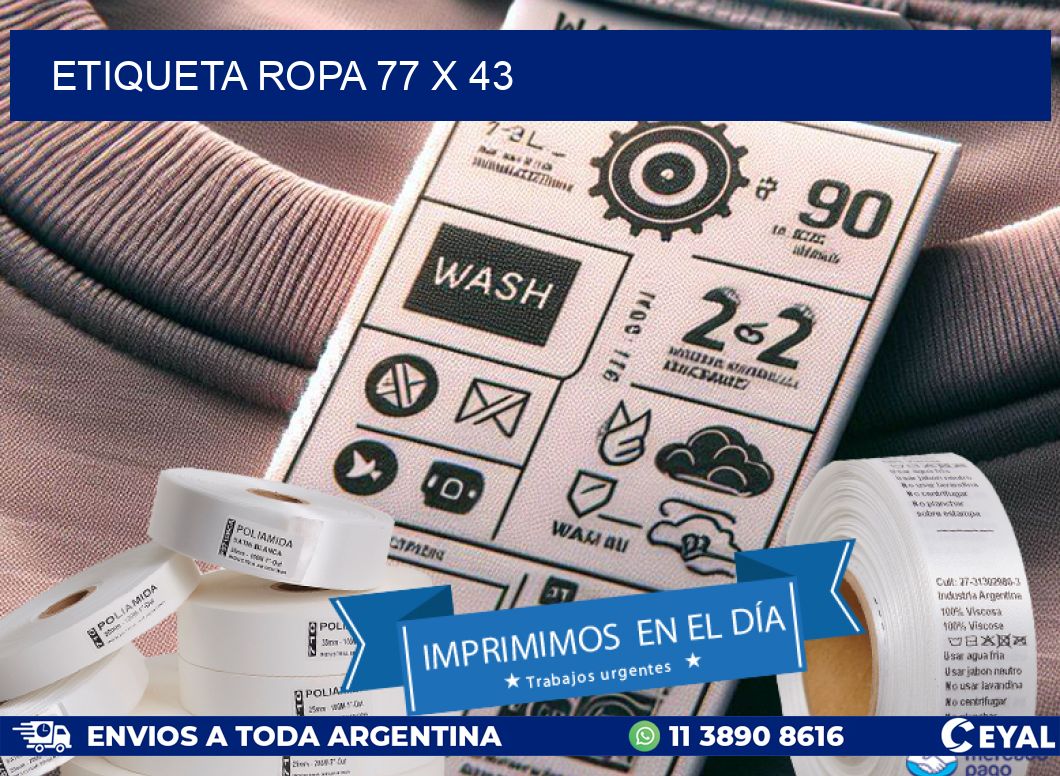 ETIQUETA ROPA 77 x 43