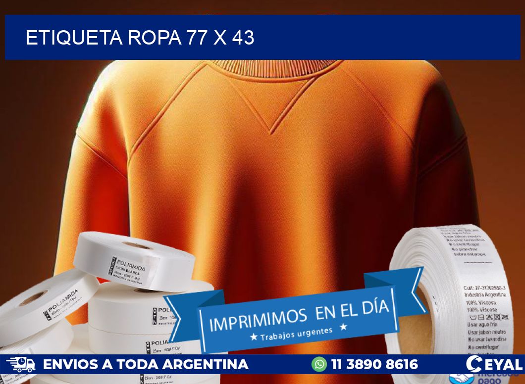 ETIQUETA ROPA 77 x 43