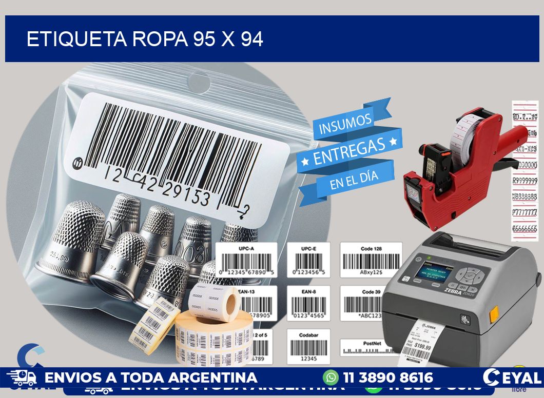 ETIQUETA ROPA 95 x 94