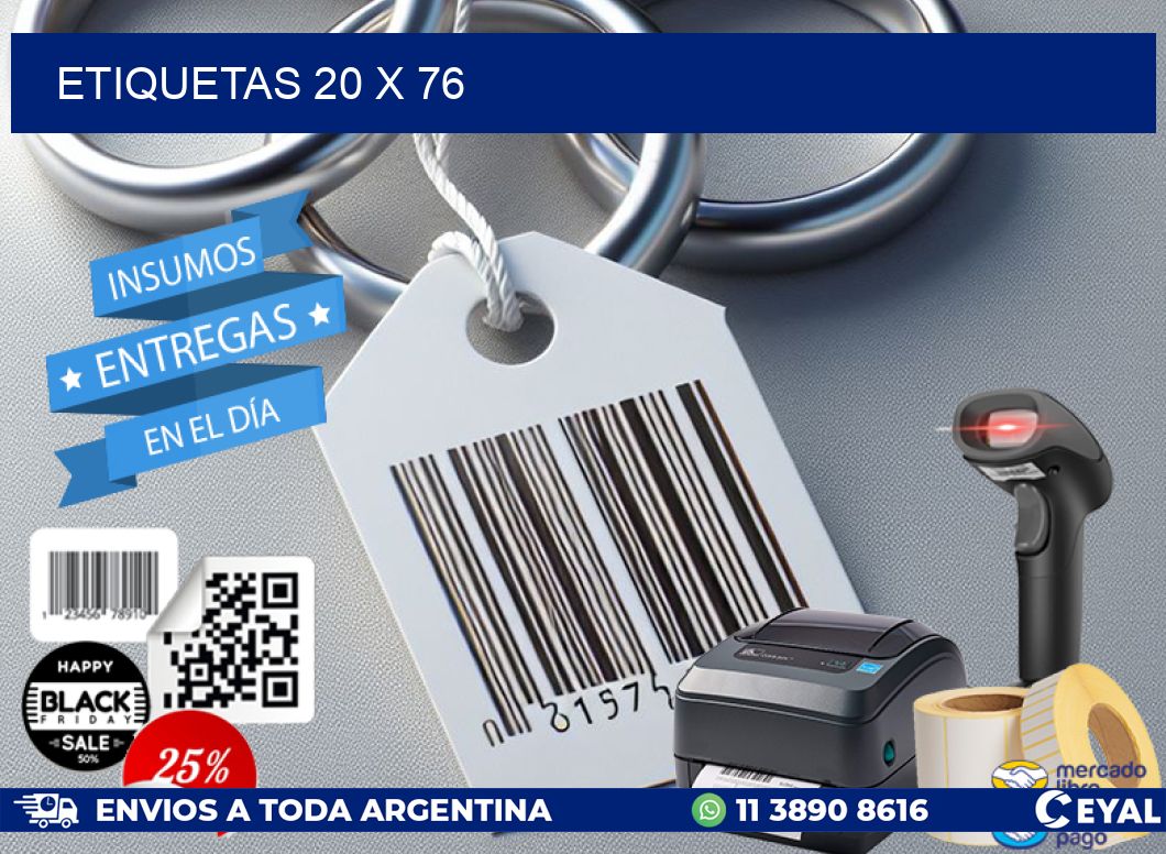 ETIQUETAS 20 x 76