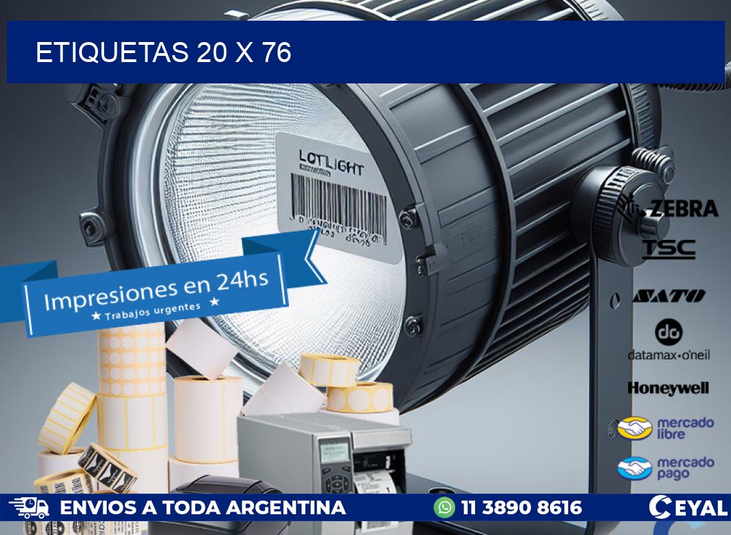 ETIQUETAS 20 x 76