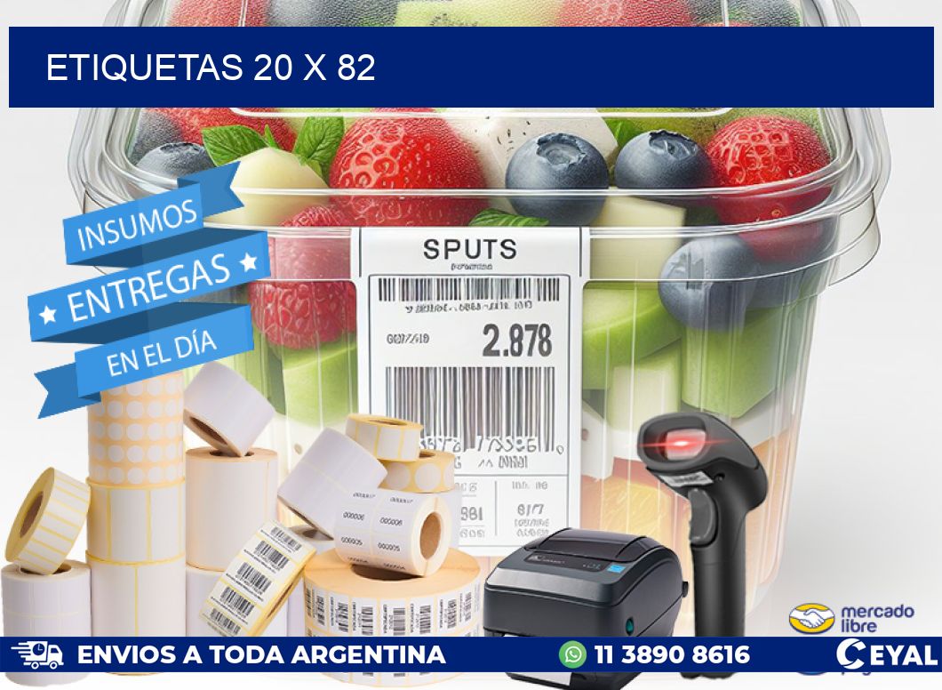 ETIQUETAS 20 x 82