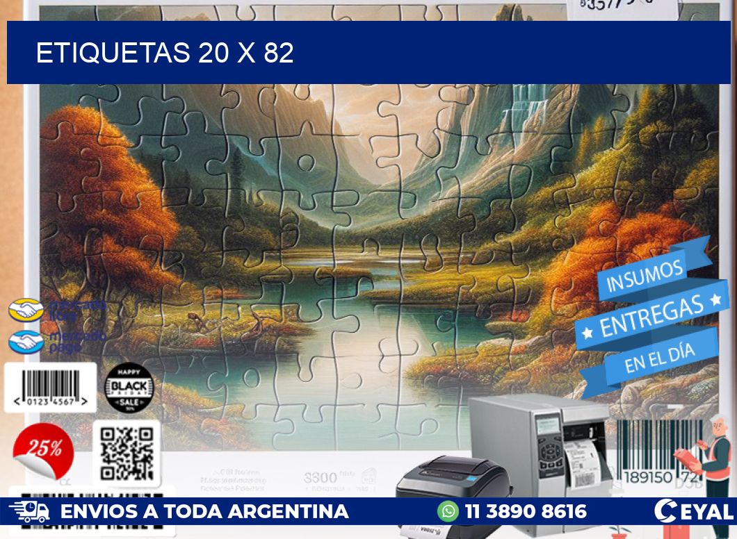 ETIQUETAS 20 x 82