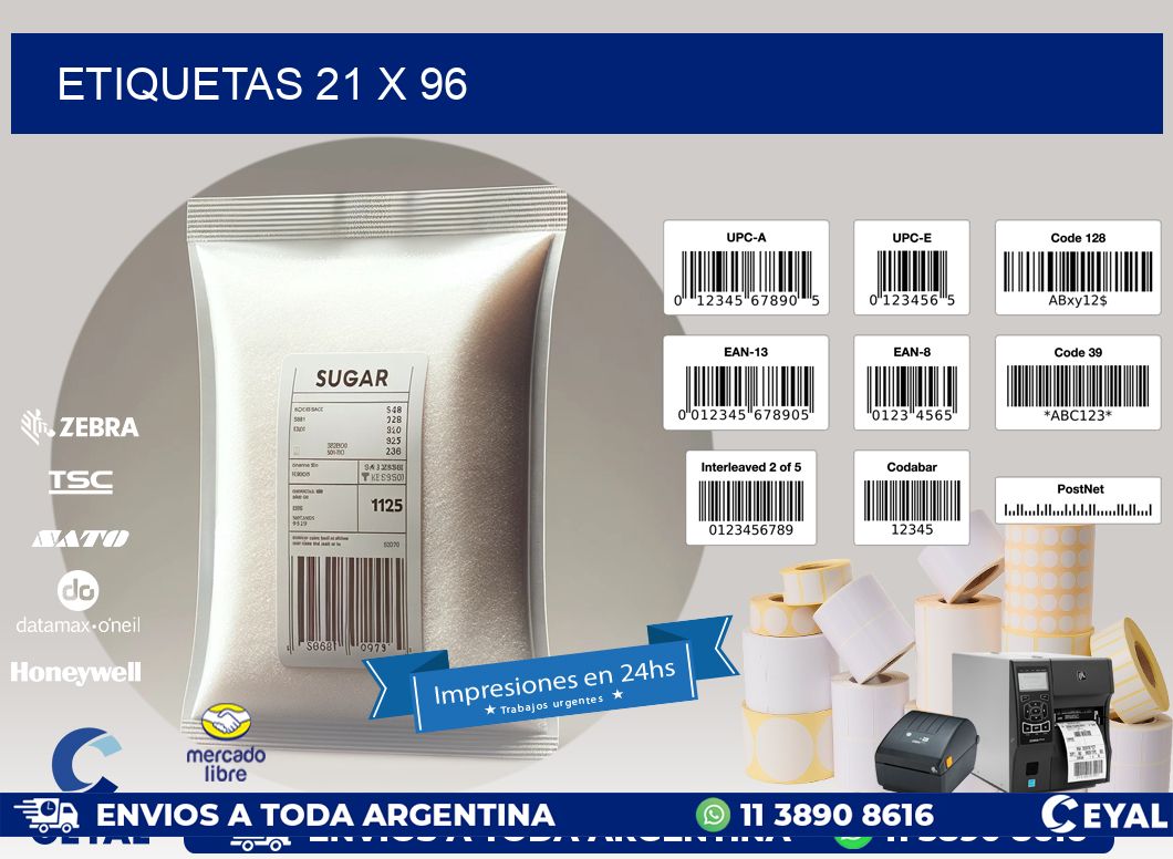 ETIQUETAS 21 x 96