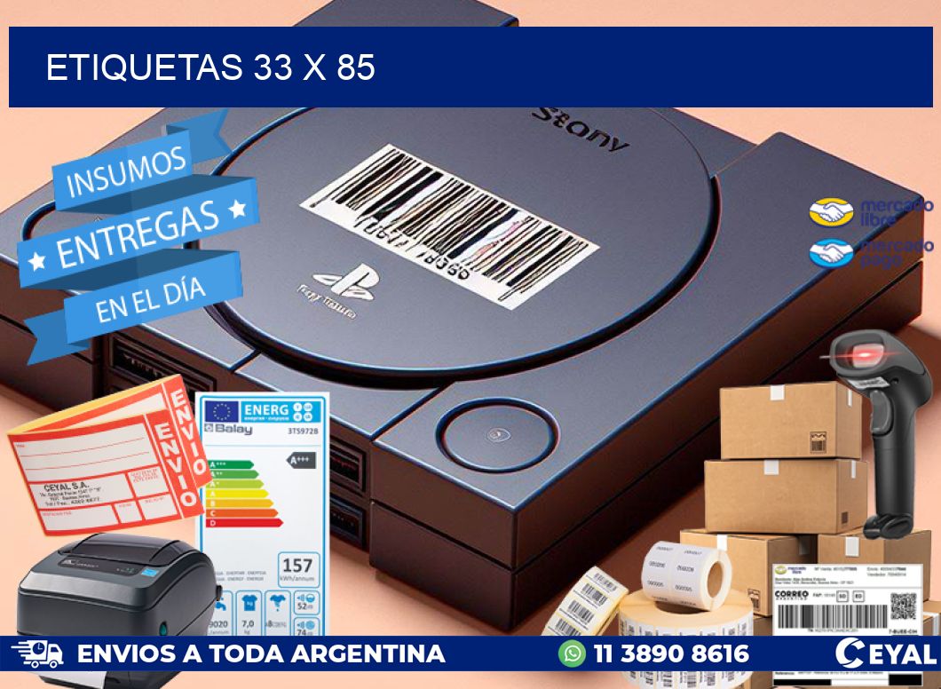 ETIQUETAS 33 x 85
