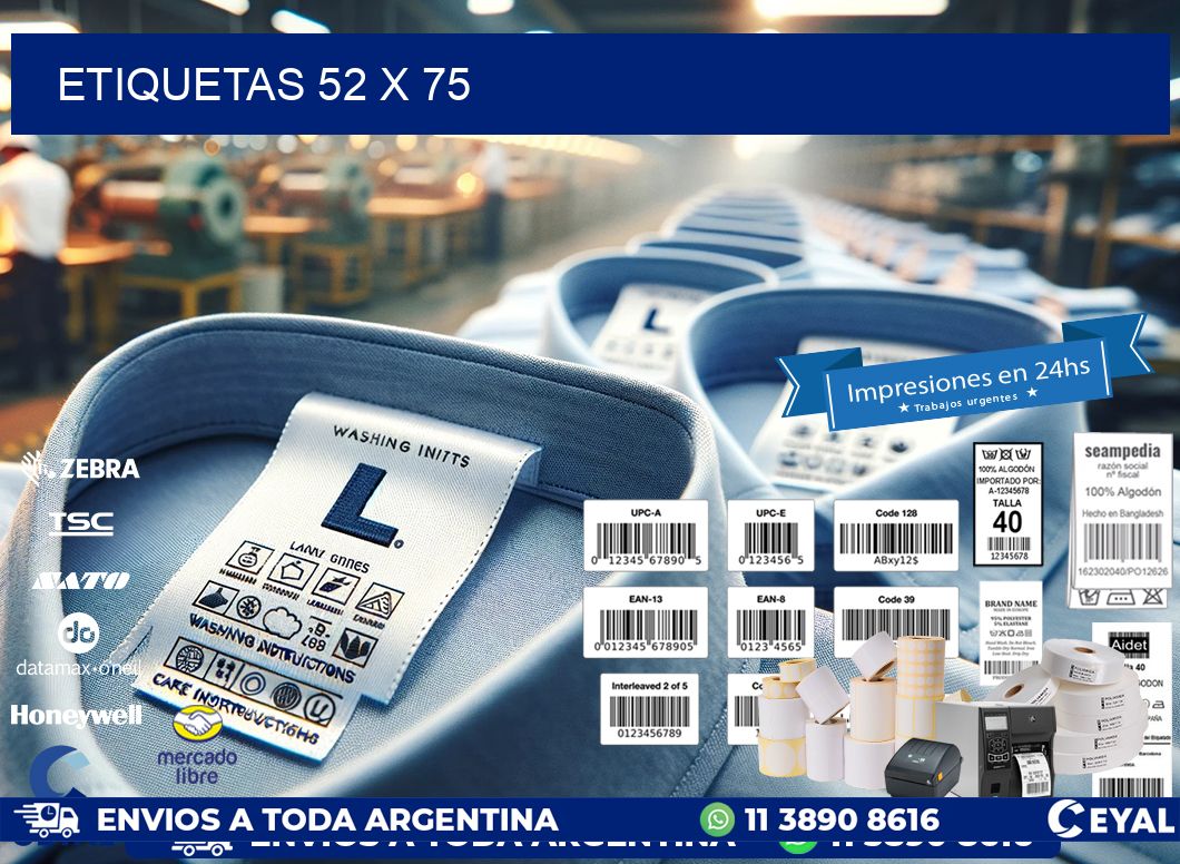 ETIQUETAS 52 x 75