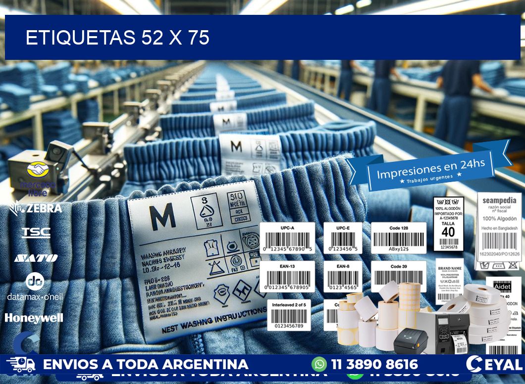 ETIQUETAS 52 x 75