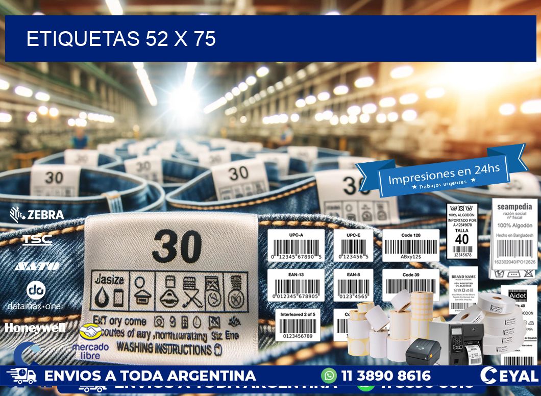 ETIQUETAS 52 x 75