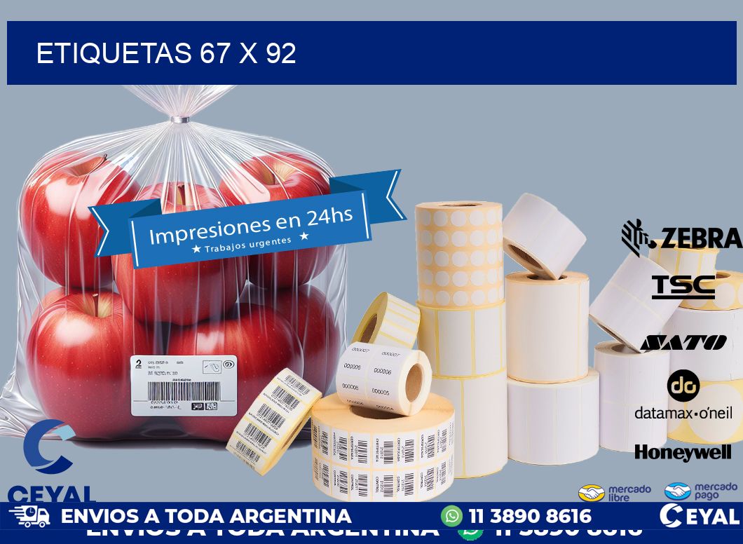ETIQUETAS 67 x 92