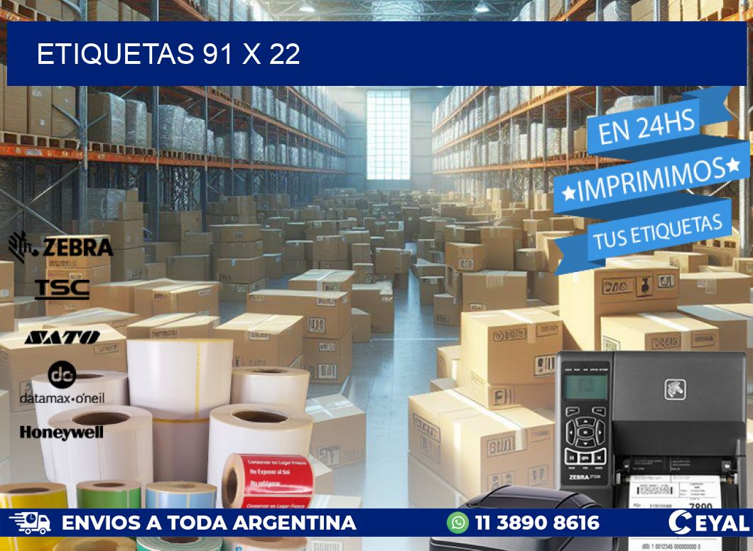 ETIQUETAS 91 x 22