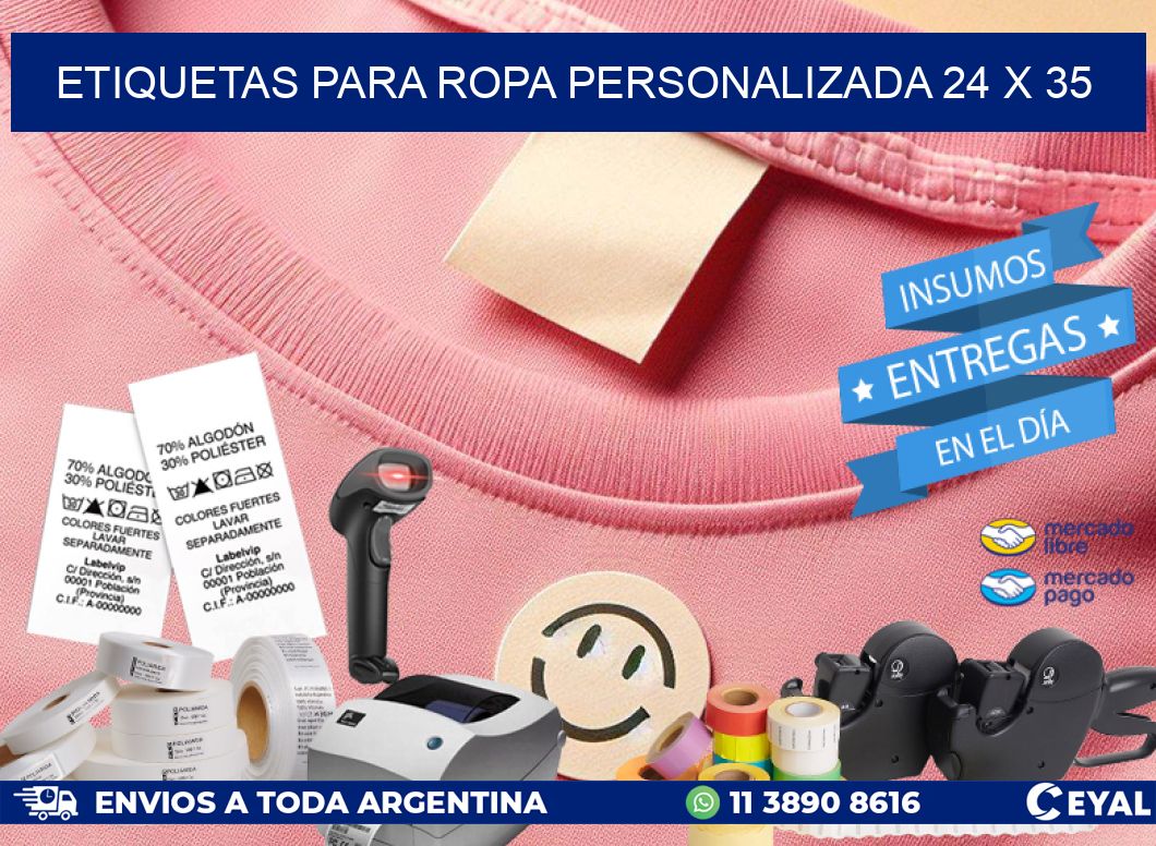ETIQUETAS PARA ROPA PERSONALIZADA 24 x 35