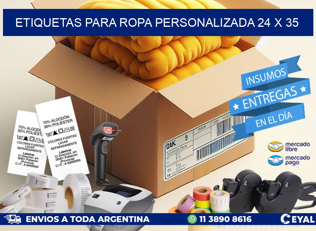 ETIQUETAS PARA ROPA PERSONALIZADA 24 x 35