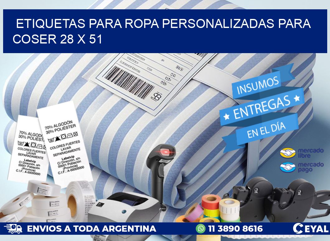 ETIQUETAS PARA ROPA PERSONALIZADAS PARA COSER 28 x 51