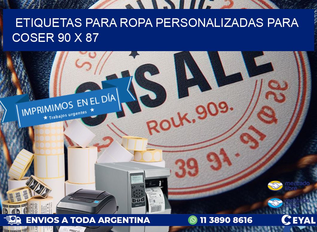 ETIQUETAS PARA ROPA PERSONALIZADAS PARA COSER 90 x 87