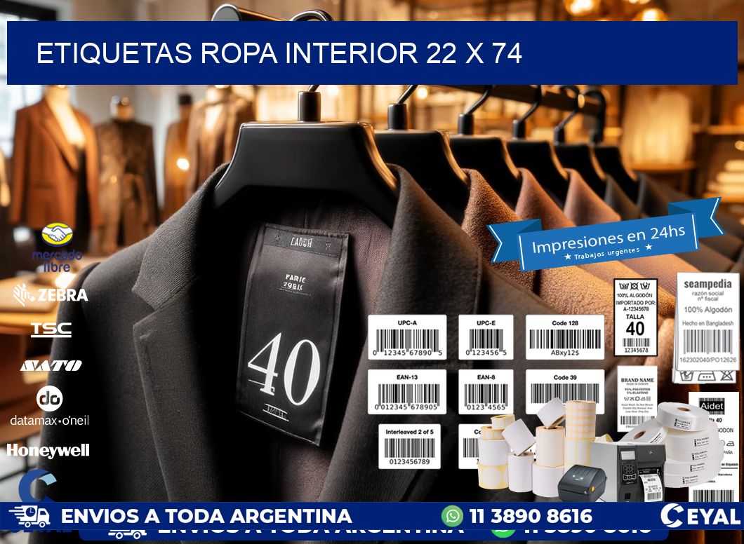 ETIQUETAS ROPA INTERIOR 22 x 74