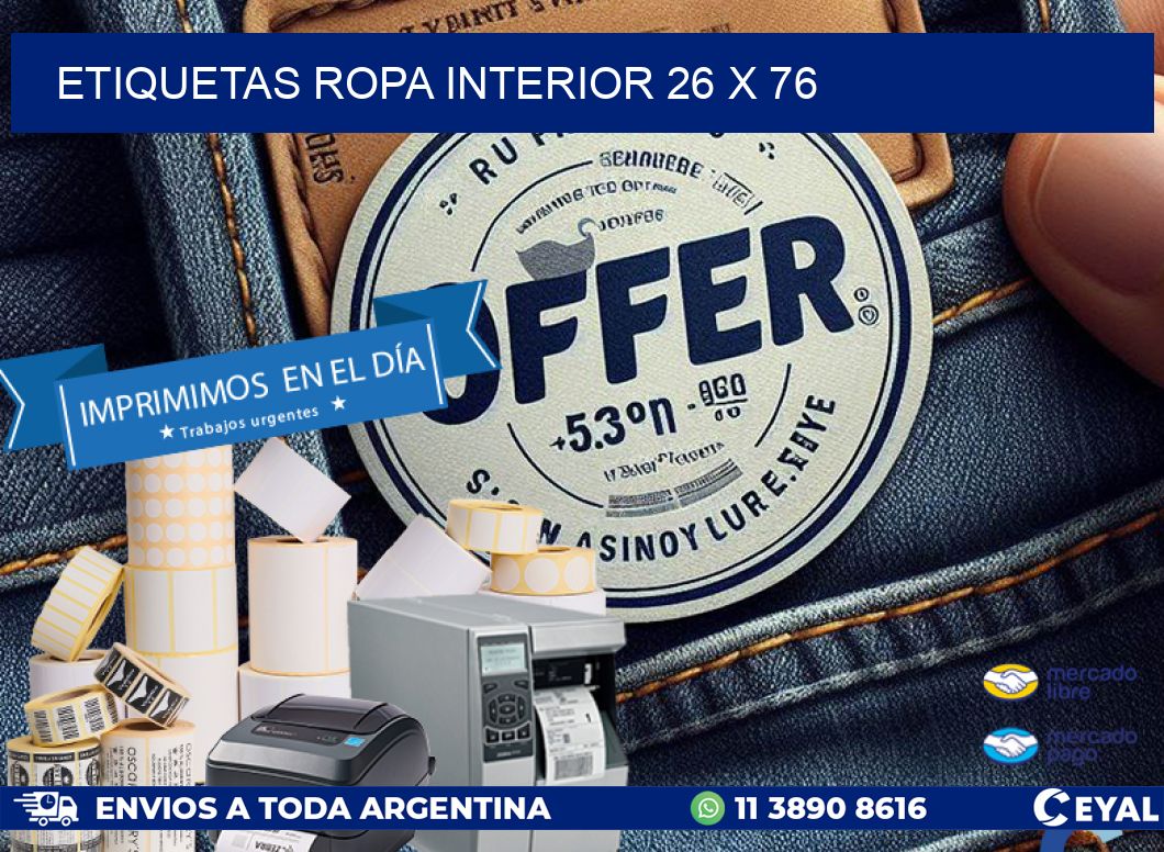 ETIQUETAS ROPA INTERIOR 26 x 76