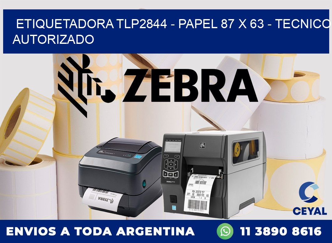 ETIQUETADORA TLP2844 - PAPEL 87 x 63 - TECNICO AUTORIZADO