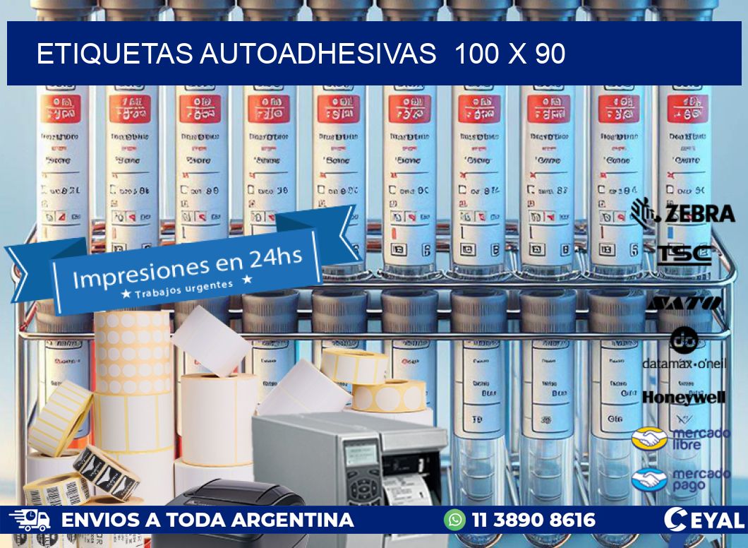 ETIQUETAS AUTOADHESIVAS  100 x 90