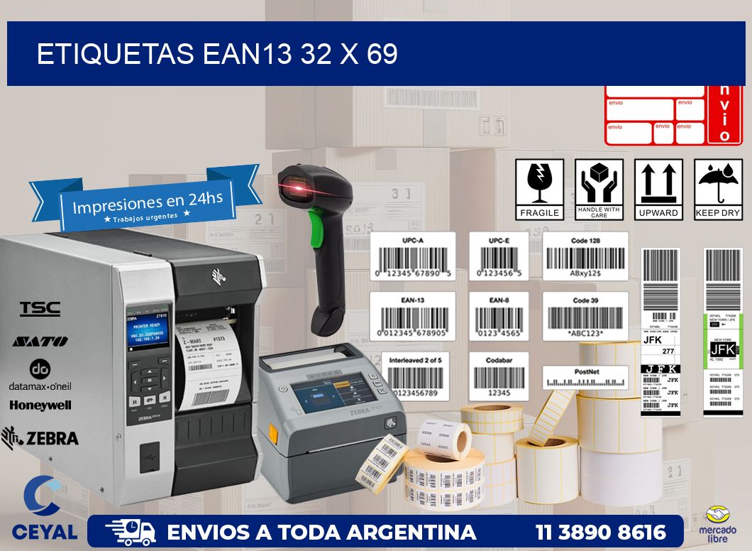 ETIQUETAS EAN13 32 x 69