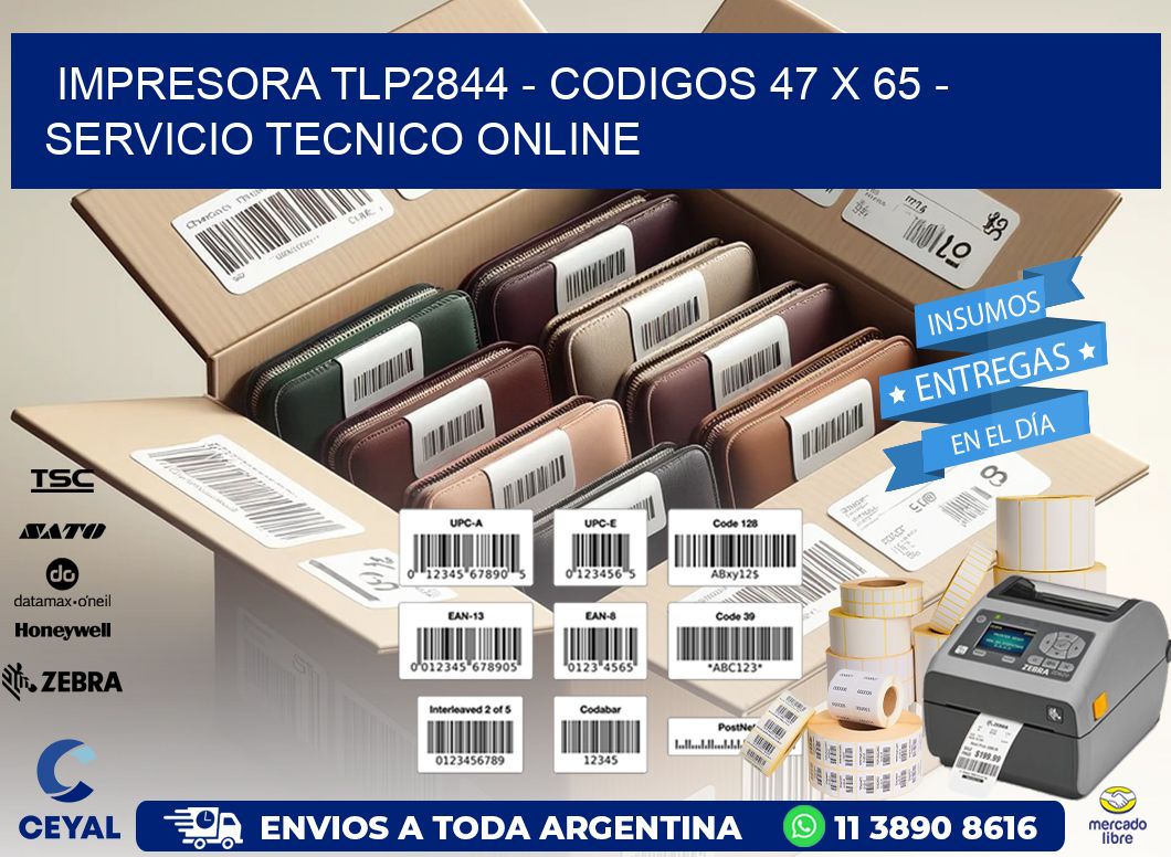 IMPRESORA TLP2844 – CODIGOS 47 x 65 – SERVICIO TECNICO ONLINE