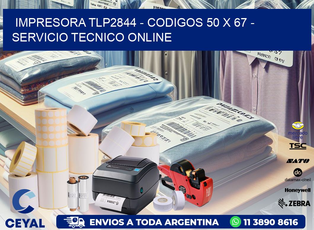 IMPRESORA TLP2844 - CODIGOS 50 x 67 - SERVICIO TECNICO ONLINE