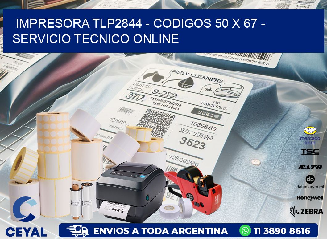 IMPRESORA TLP2844 - CODIGOS 50 x 67 - SERVICIO TECNICO ONLINE