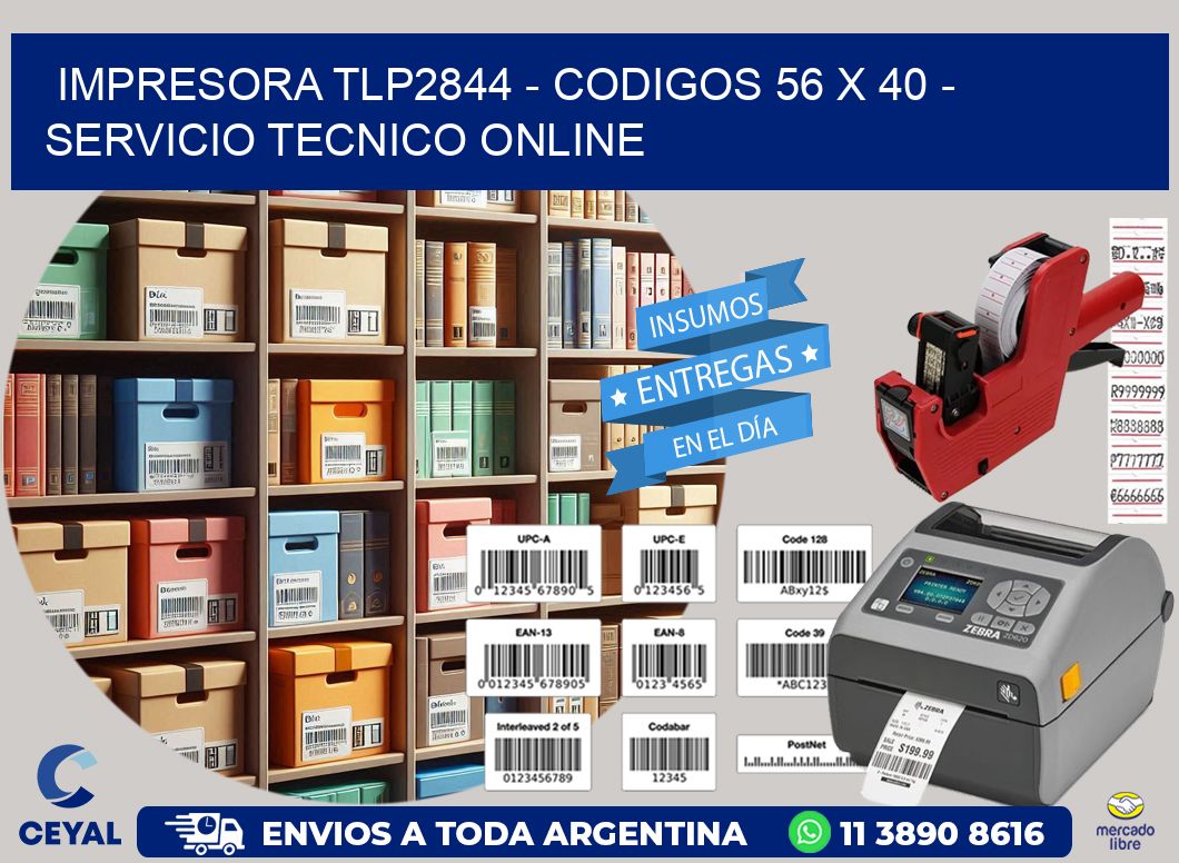 IMPRESORA TLP2844 - CODIGOS 56 x 40 - SERVICIO TECNICO ONLINE