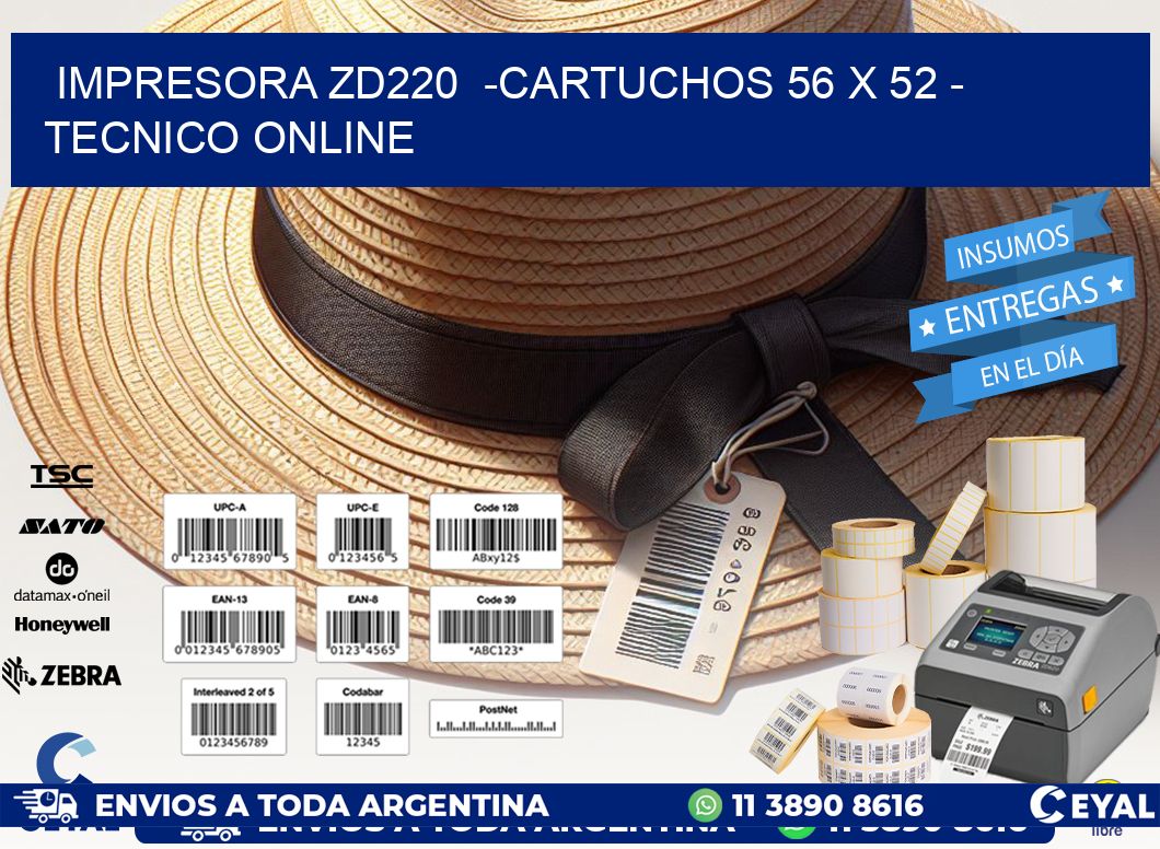 IMPRESORA ZD220 -CARTUCHOS 56 x 52 - TECNICO ONLINE