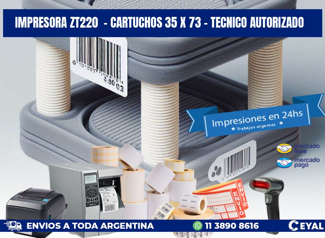 IMPRESORA ZT220  - CARTUCHOS 35 x 73 - TECNICO AUTORIZADO