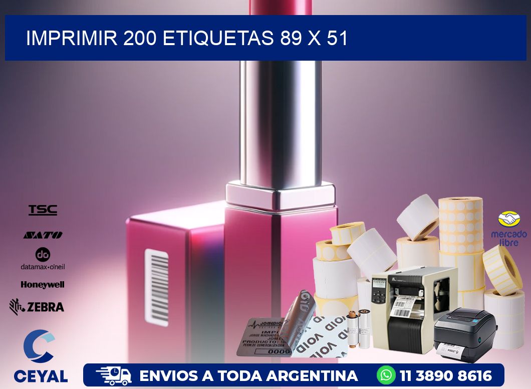 IMPRIMIR 200 ETIQUETAS 89 x 51