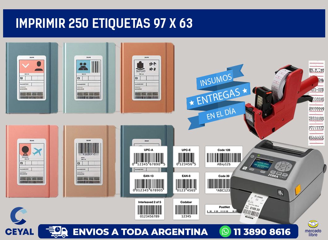 IMPRIMIR 250 ETIQUETAS 97 x 63