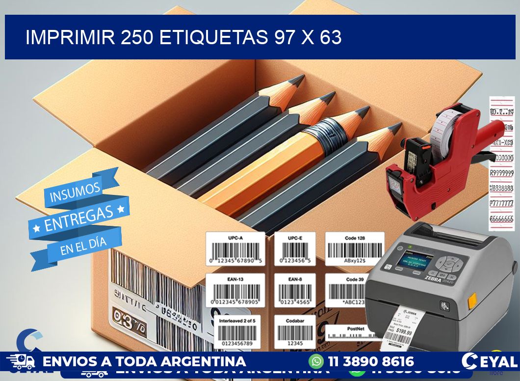 IMPRIMIR 250 ETIQUETAS 97 x 63