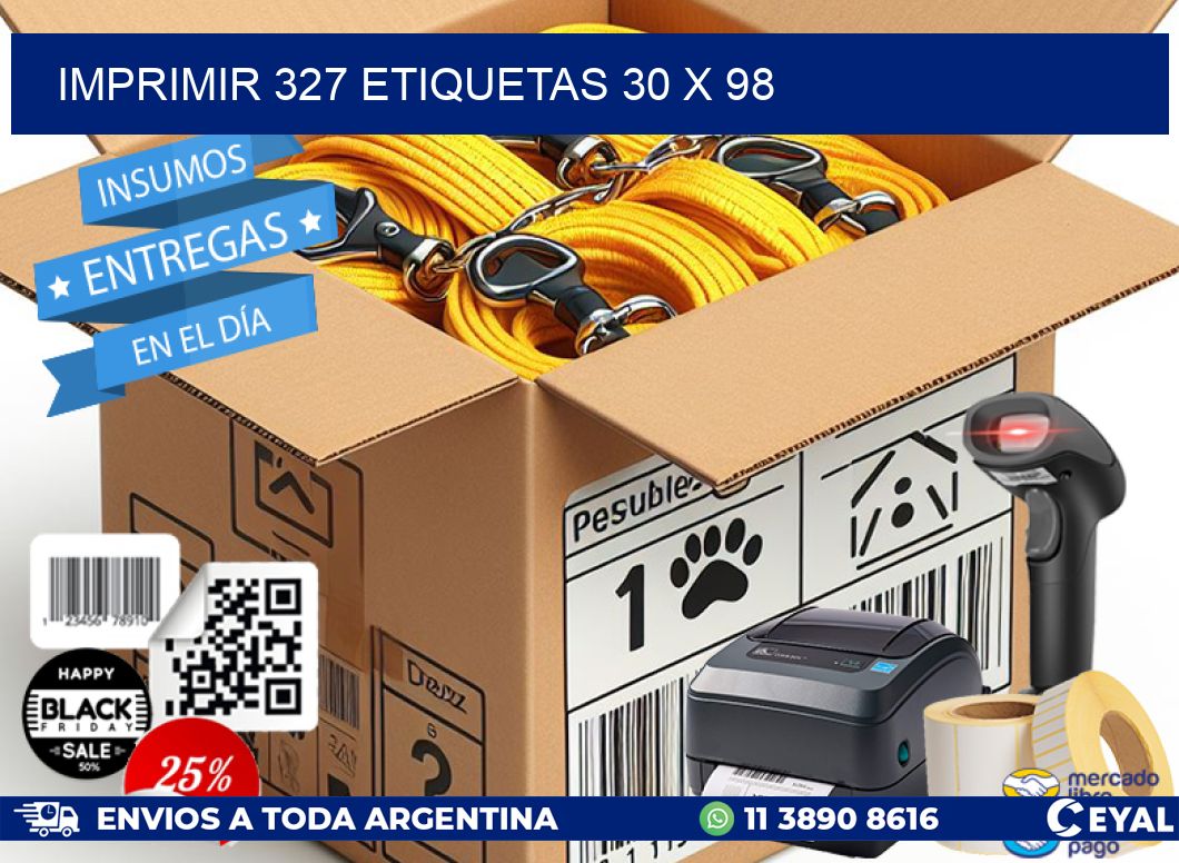 IMPRIMIR 327 ETIQUETAS 30 x 98