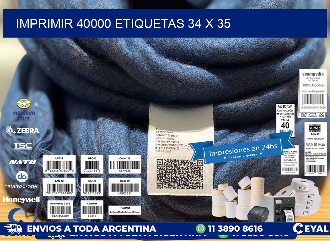 IMPRIMIR 40000 ETIQUETAS 34 x 35