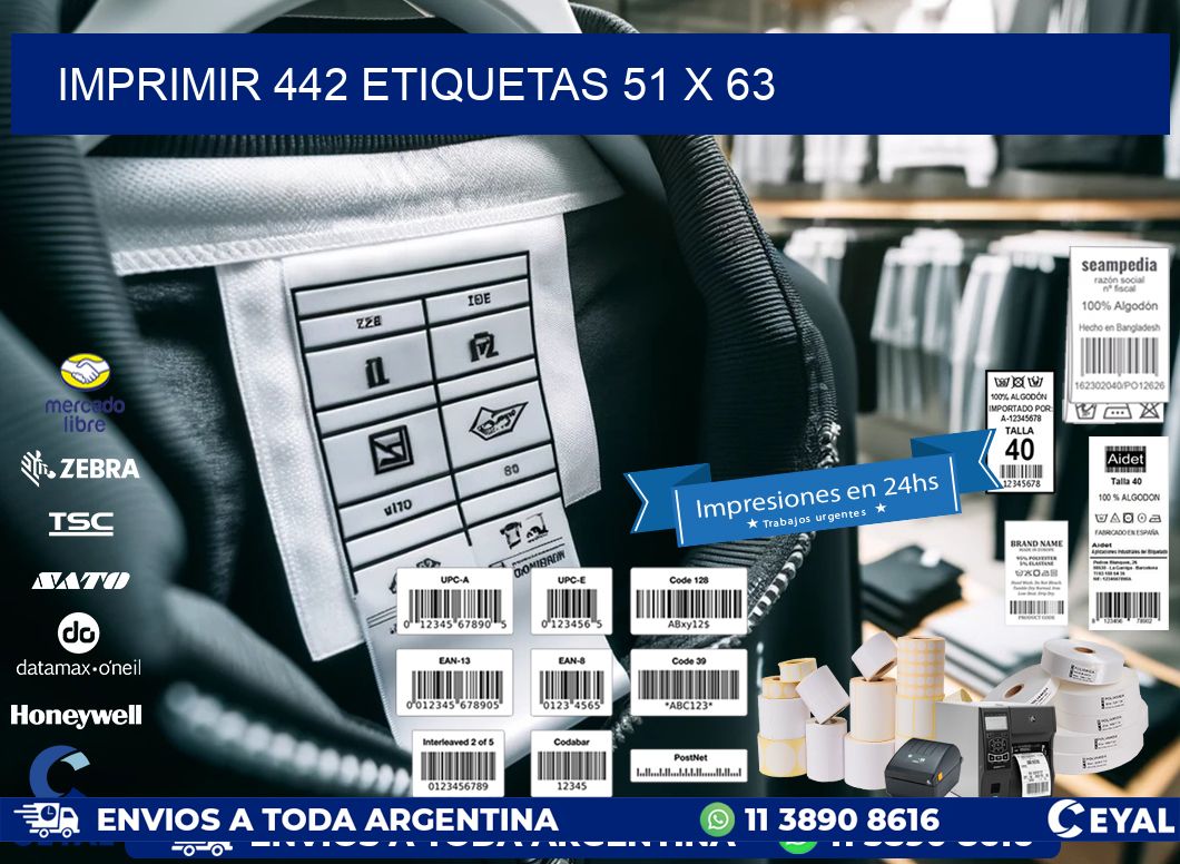 IMPRIMIR 442 ETIQUETAS 51 x 63