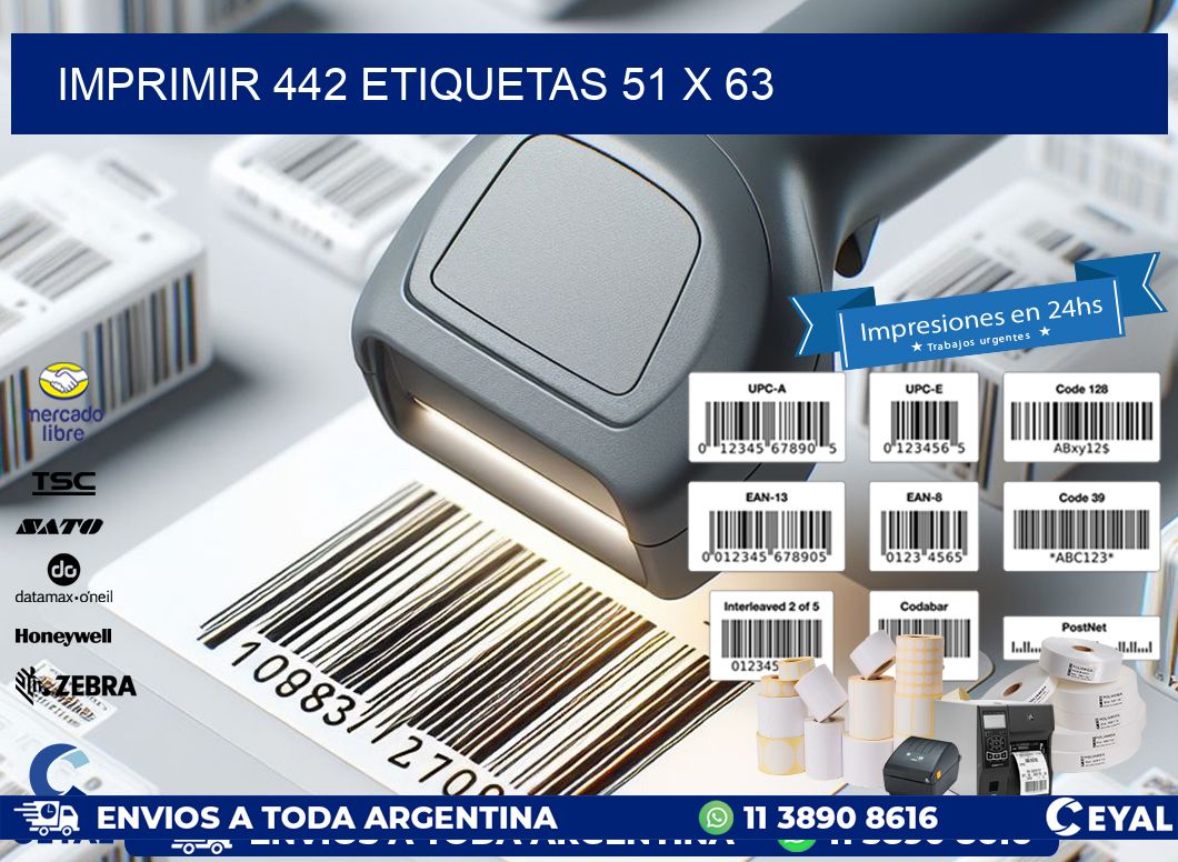 IMPRIMIR 442 ETIQUETAS 51 x 63