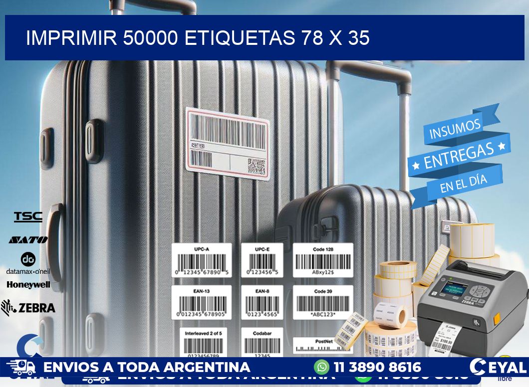 IMPRIMIR 50000 ETIQUETAS 78 x 35