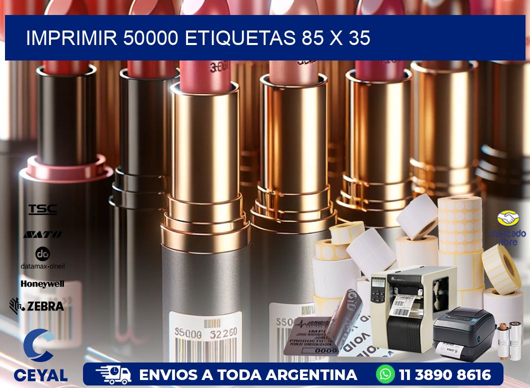 IMPRIMIR 50000 ETIQUETAS 85 x 35