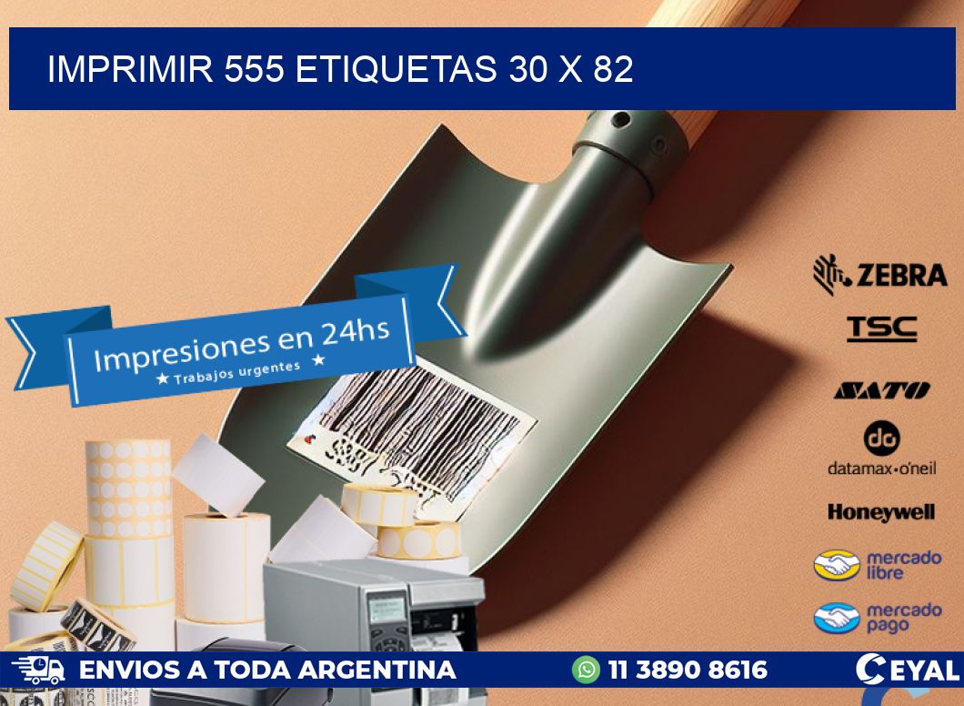 IMPRIMIR 555 ETIQUETAS 30 x 82