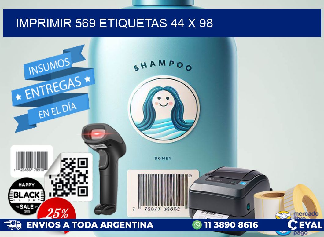 IMPRIMIR 569 ETIQUETAS 44 x 98