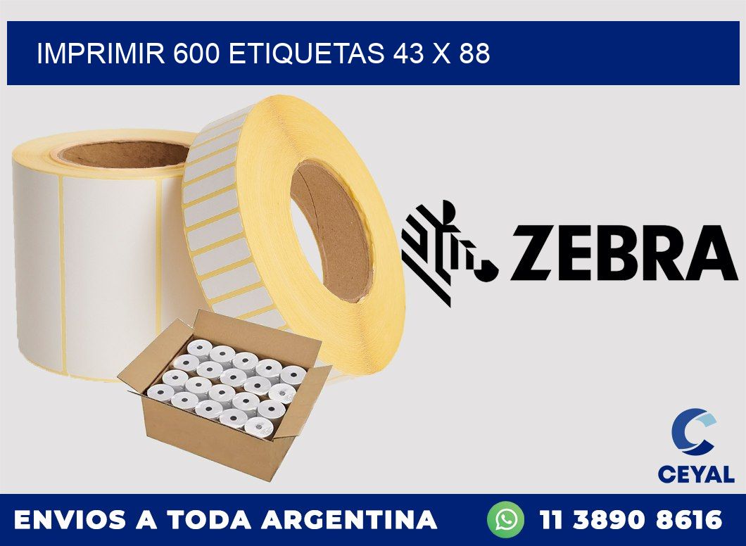IMPRIMIR 600 ETIQUETAS 43 x 88