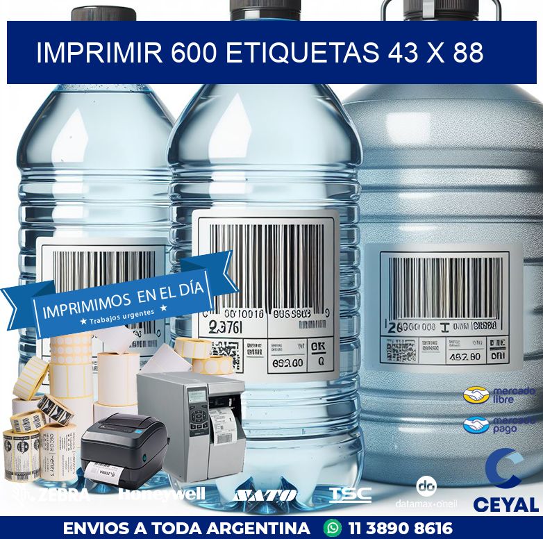 IMPRIMIR 600 ETIQUETAS 43 x 88