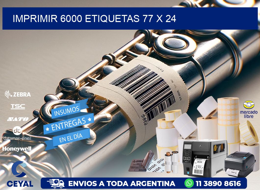 IMPRIMIR 6000 ETIQUETAS 77 x 24