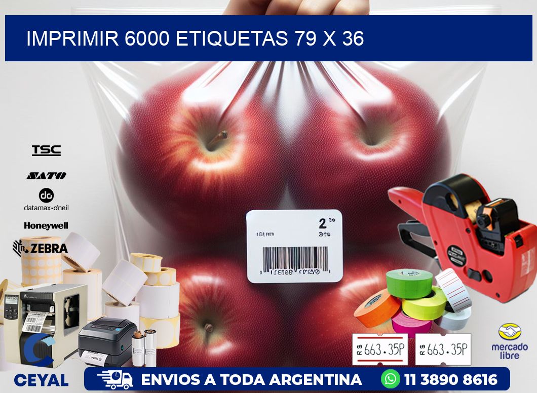 IMPRIMIR 6000 ETIQUETAS 79 x 36